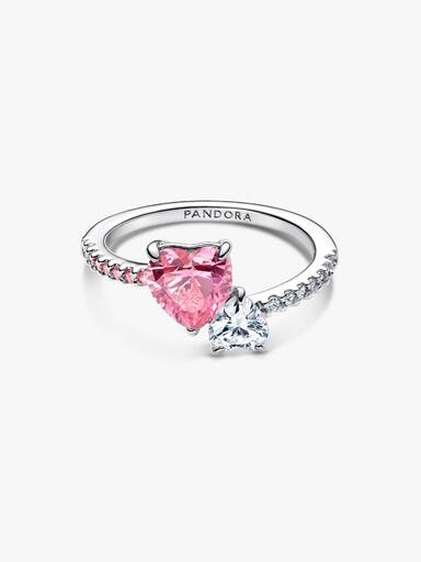 Anello Unione di Cuori Rosa