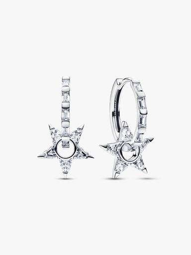 Orecchini Cerchi Openwork Stella Luminosa