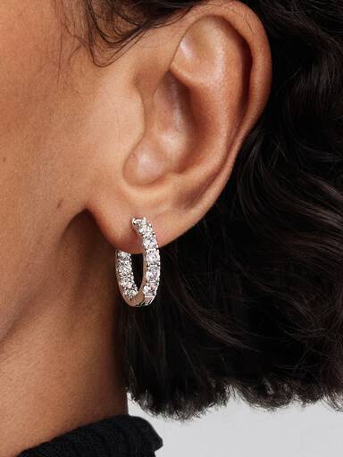Tuscany Silver – Orecchini A Cerchio In Argento Sterling 925 – Donna – Ipoallergenici E Minimal