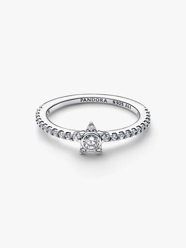 Anello Stella Luminosa con Pavè