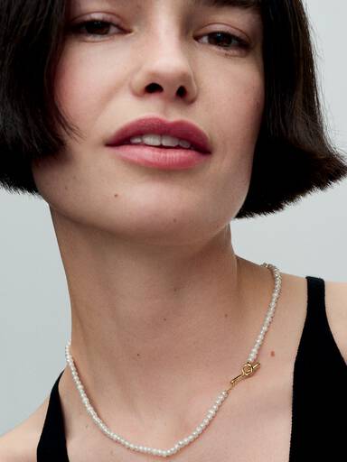 Collana Filo di Perle d'Acqua Dolce Coltivate