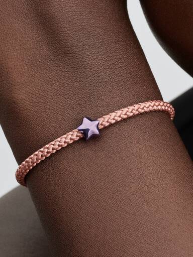 Mini Charm Stella effetto metallico viola