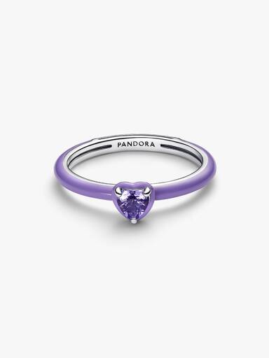 Anello Viola Chakra Heart Pandora ME