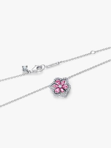 Collana Herbarium Fiore Rosa
