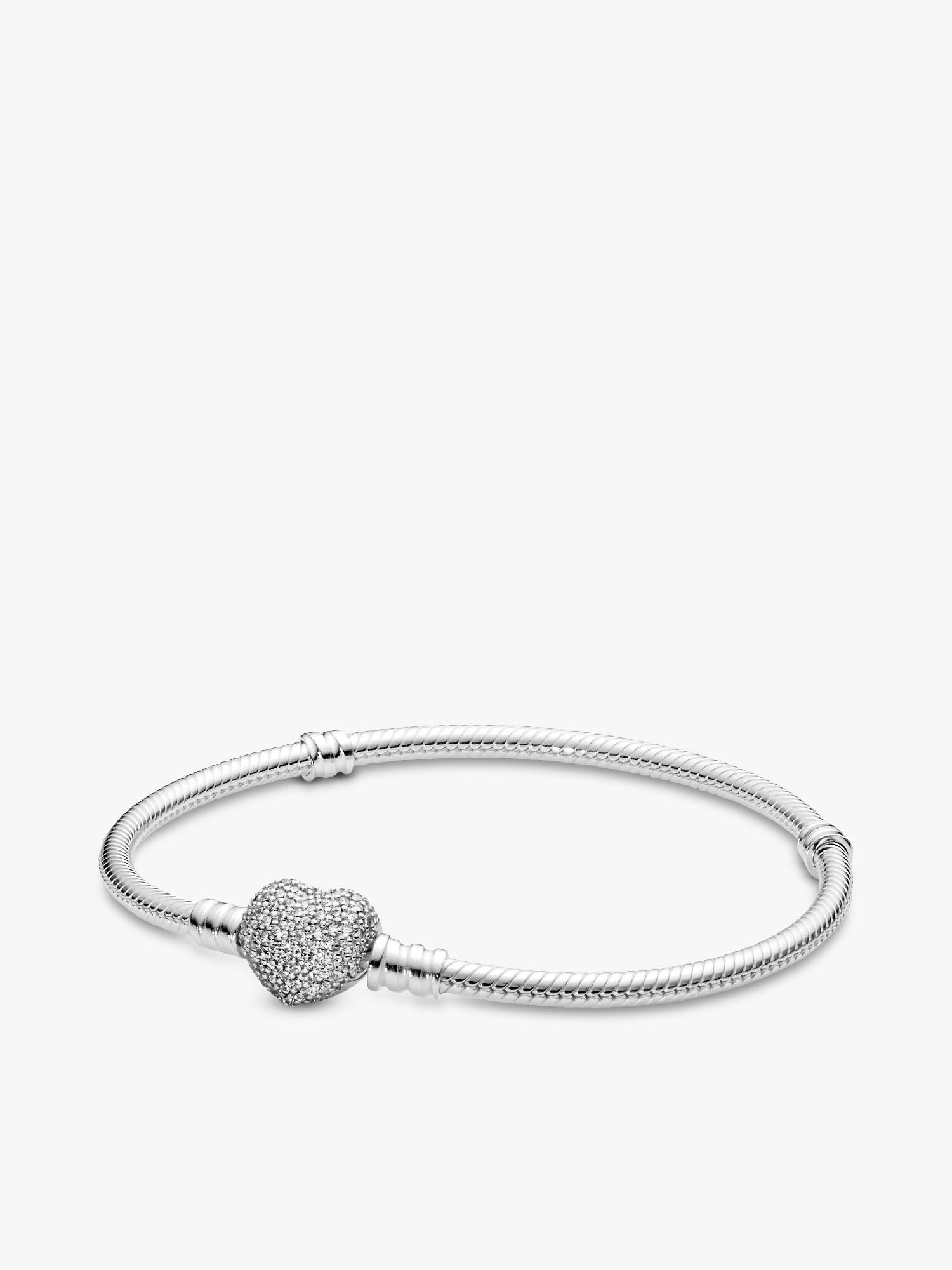 Bracciale Moments con Chiusura a Cuore Pavè