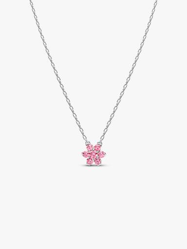 Collana Fiore Luminoso Rosa