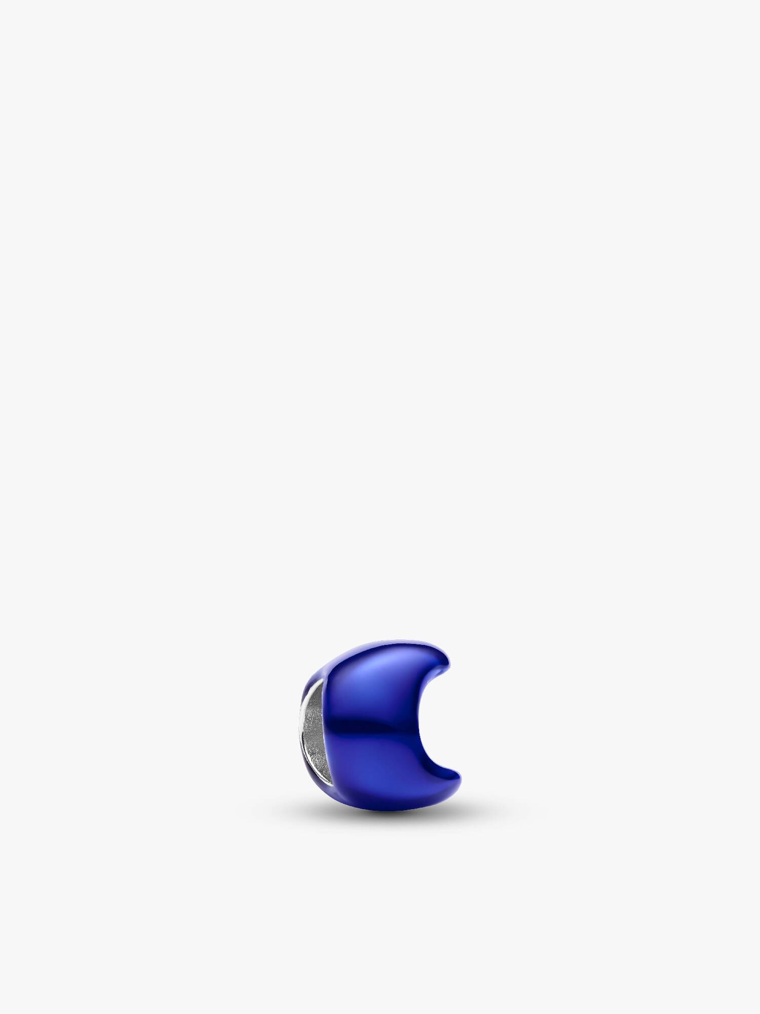 Mini Charm Luna effetto metallico blu 
