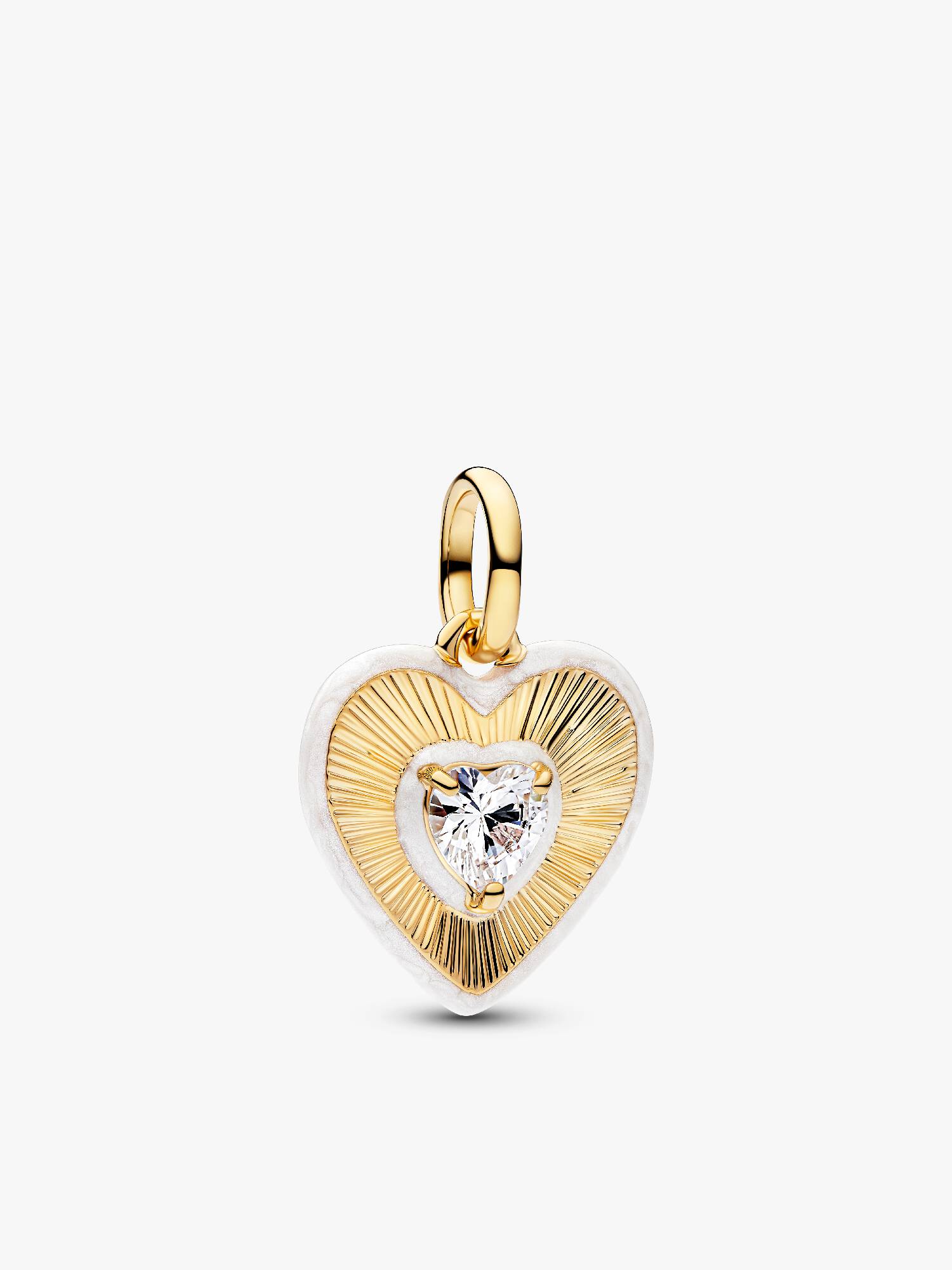 Charm Medallion Cuore Radiante Bianco Pandora ME