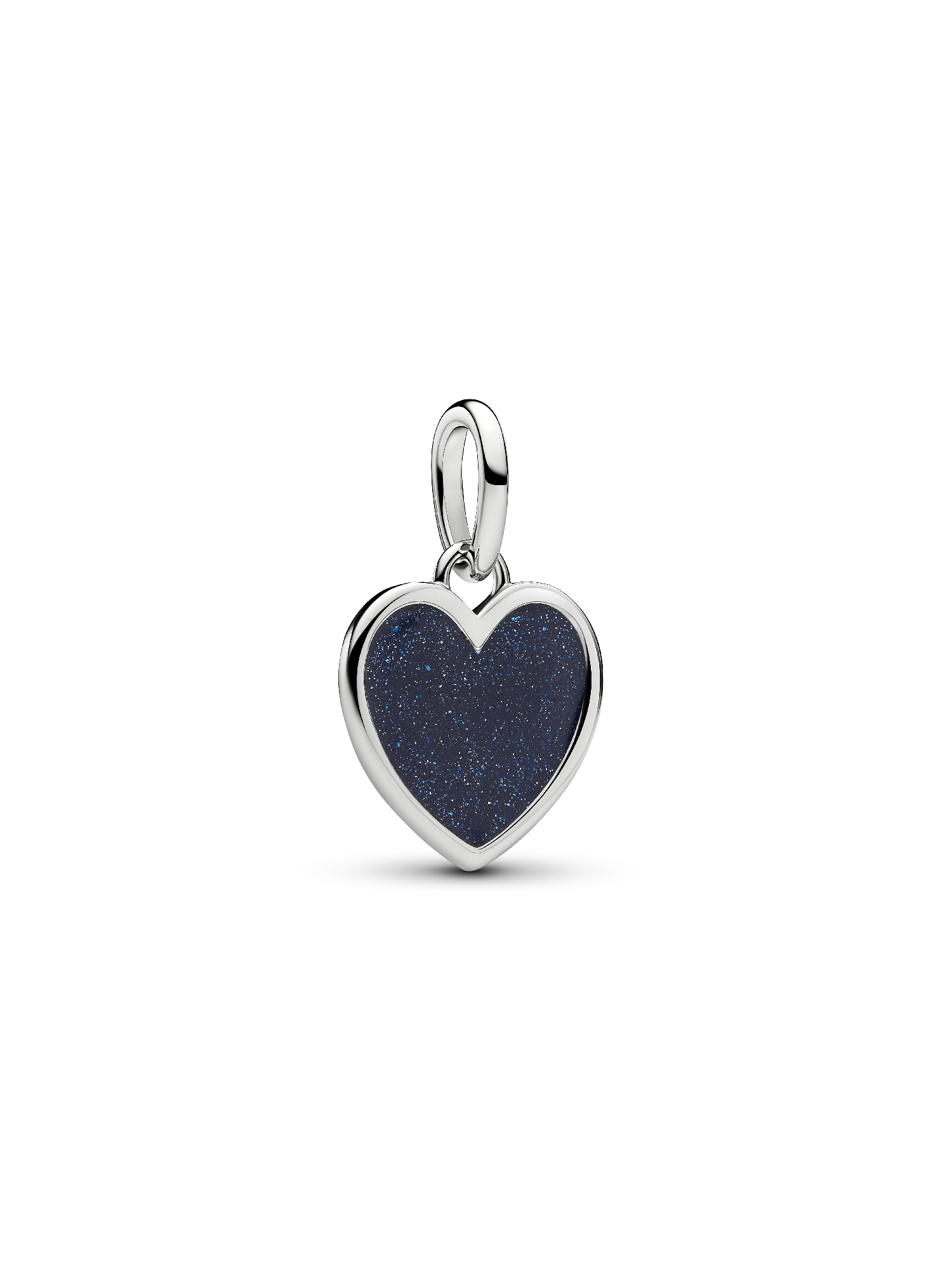 Charm Pendente Cuore Blu da incidere 
