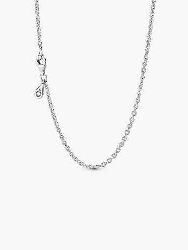 NKlaus Collana 50cm catena a cordoncino sottile rotonda in argento 925 NKlaus Collana 50cm catena a cordoncino sottile rotonda in argento 925