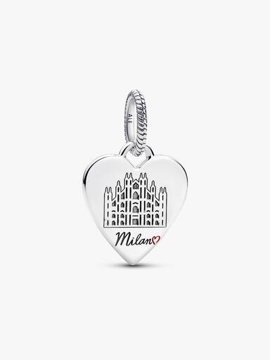 Charm Cuore Pendente Duomo di Milano da incidere