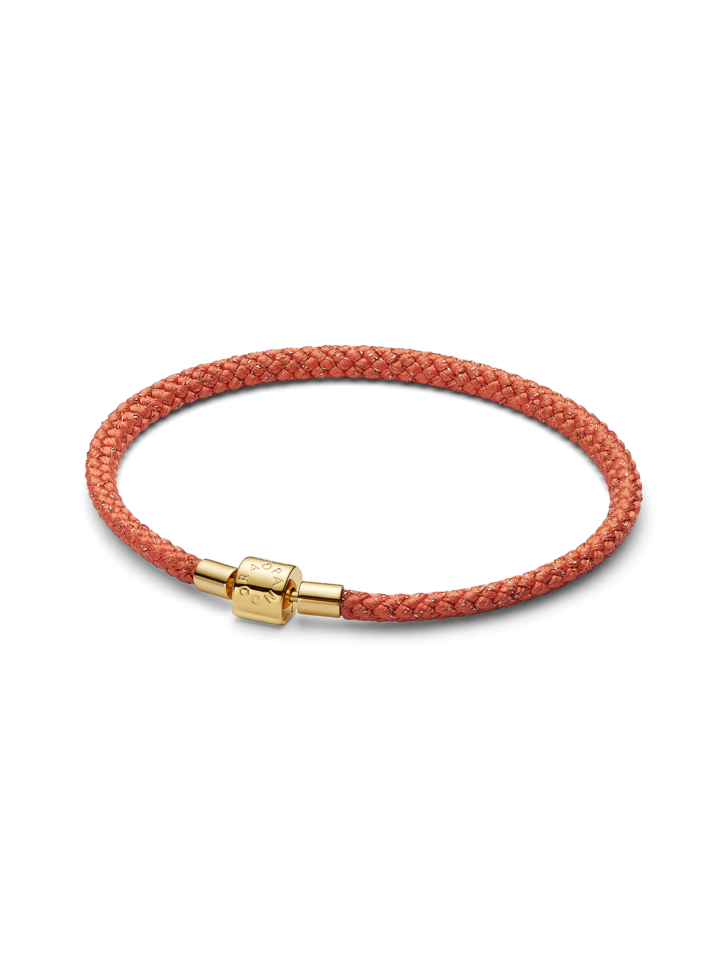 Bracciale in Corda Arancione con Chiusura a Barile