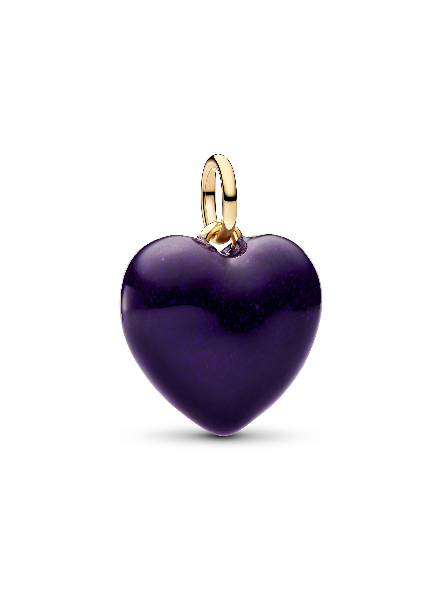 Charm Pendente Cuore Puffy Viola