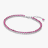 Bracciale Tennis Cristalli Rosa Scuro Bracciale Tennis Cristalli Rosa Scuro