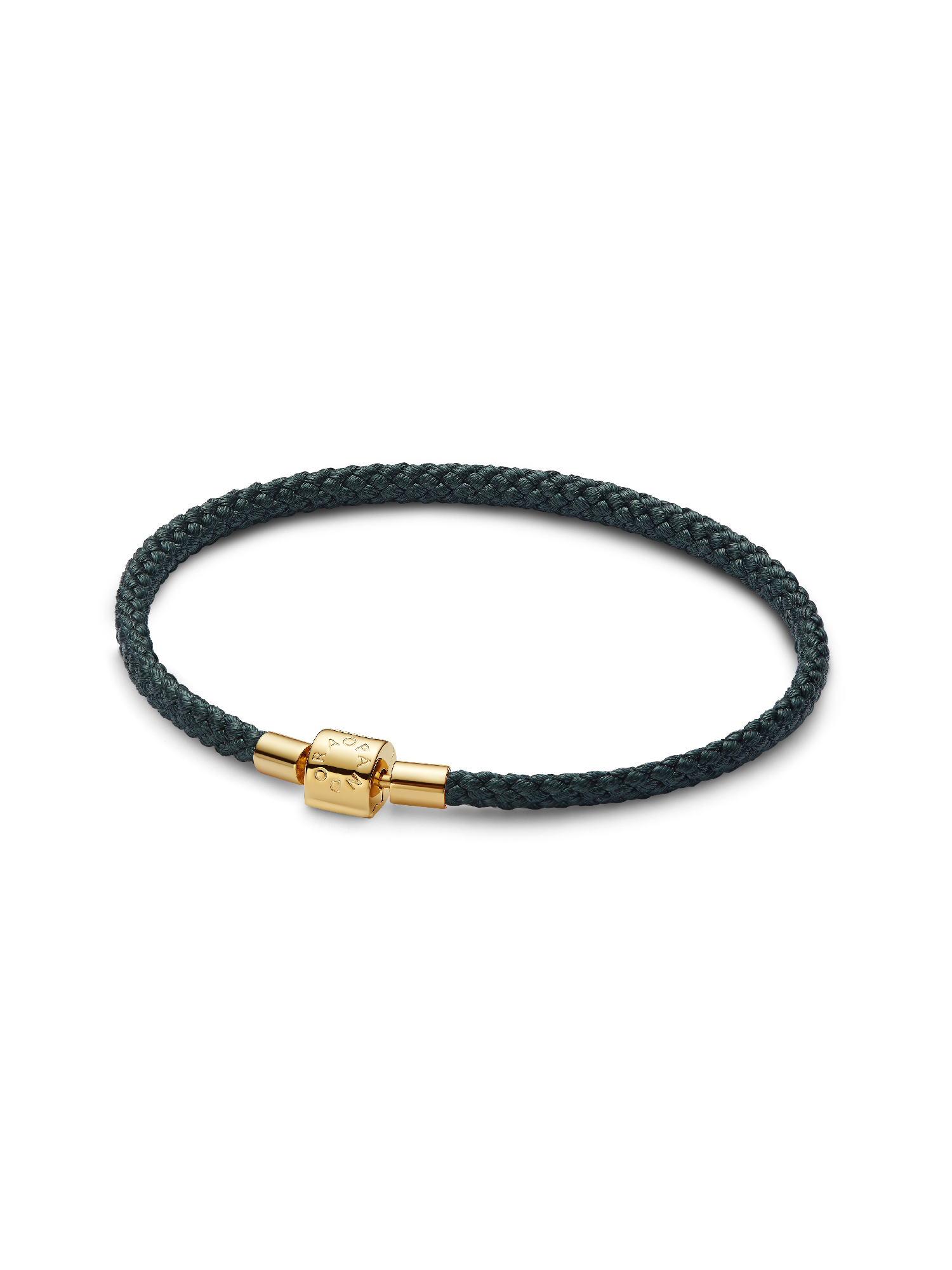 Bracciale in Corda Verde con Chiusura a Barile