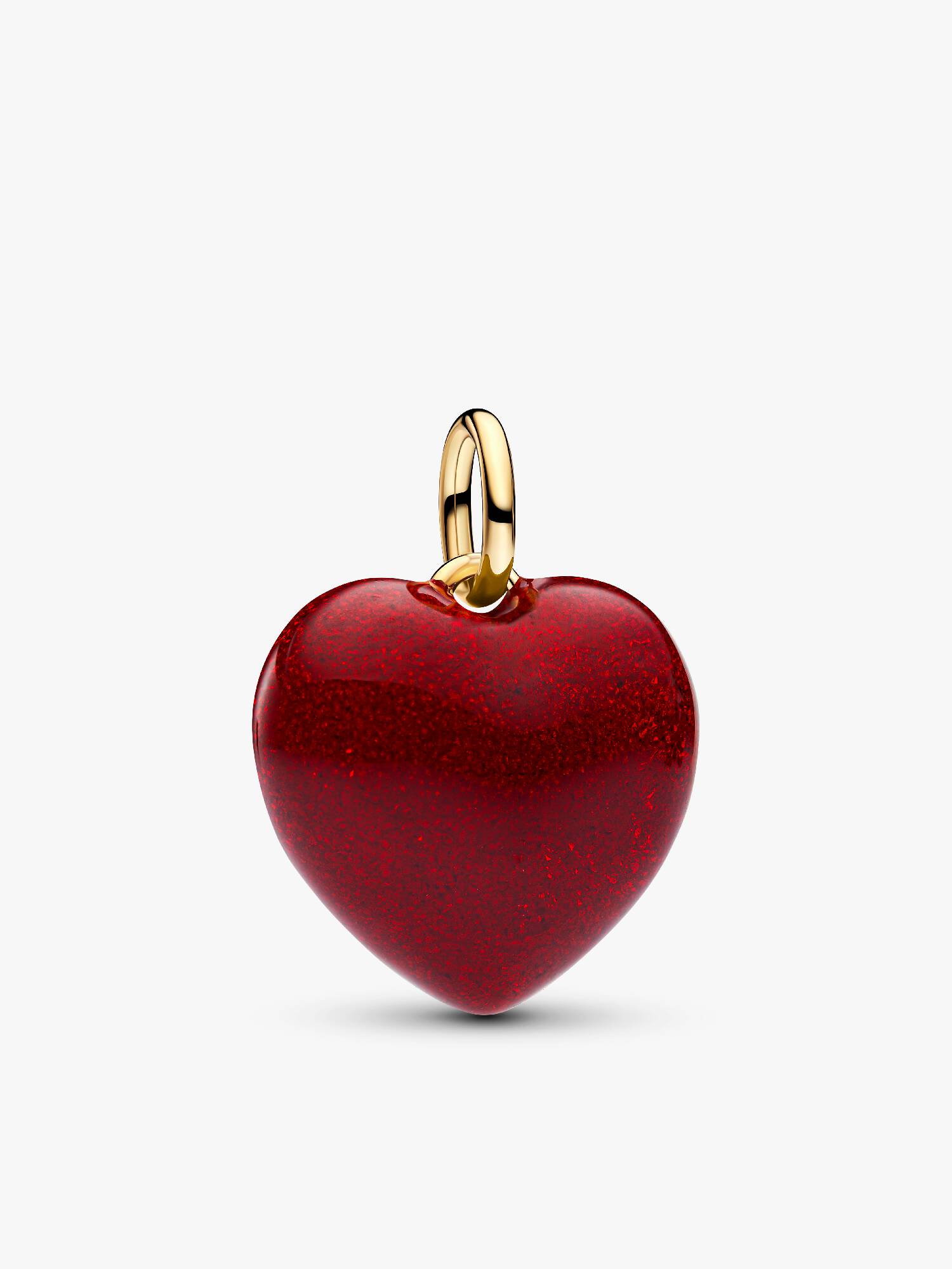 Charm Pendente Cuore Puffy Rosso