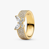 Anello Fascia Pavè con Farfalla Luminosa Anello Fascia Pavè con Farfalla Luminosa