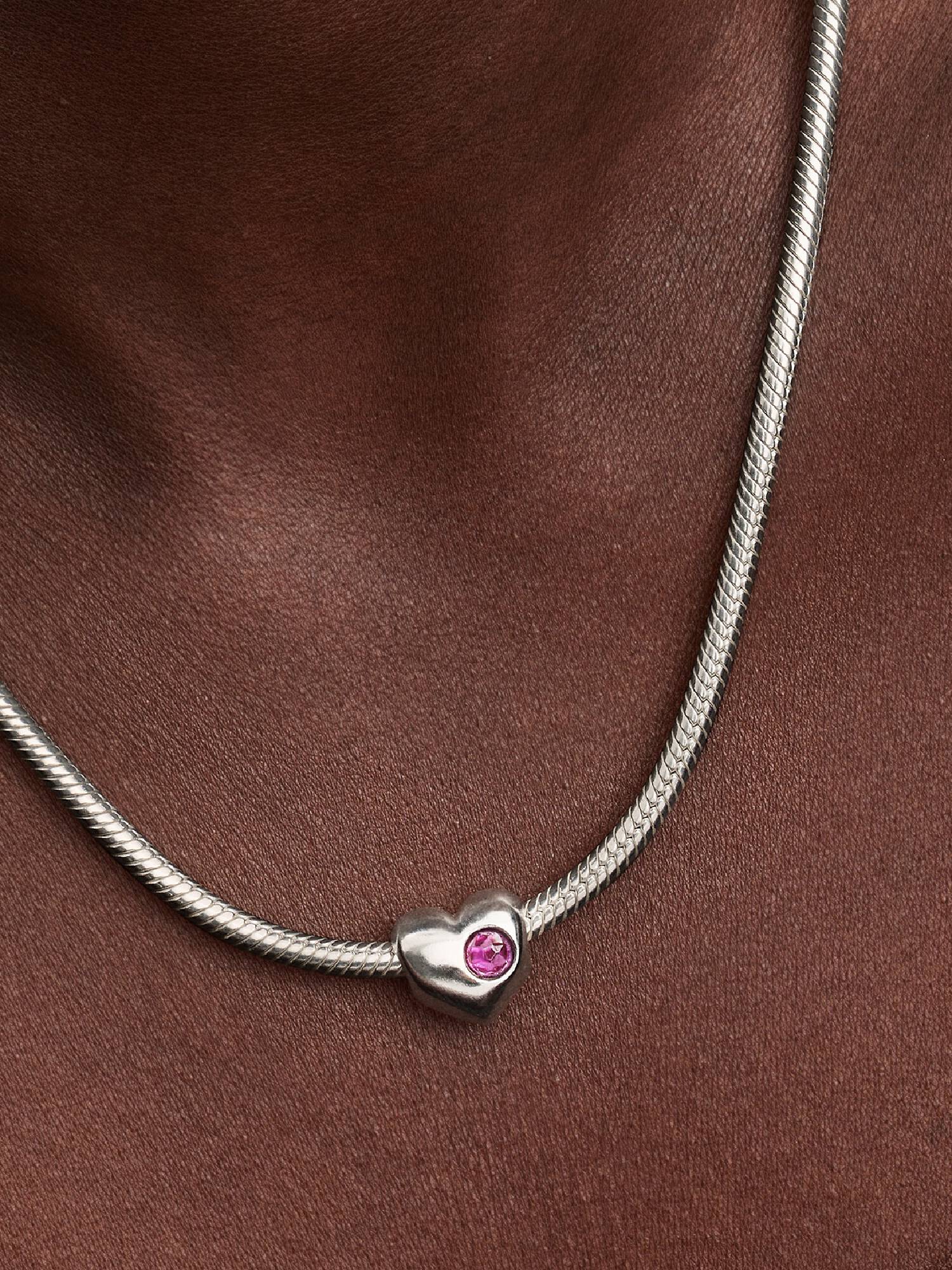 Cuore con Pietra Viola Febbraio da incidere 