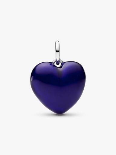 Charm Pendente Cuore Puffy Blu