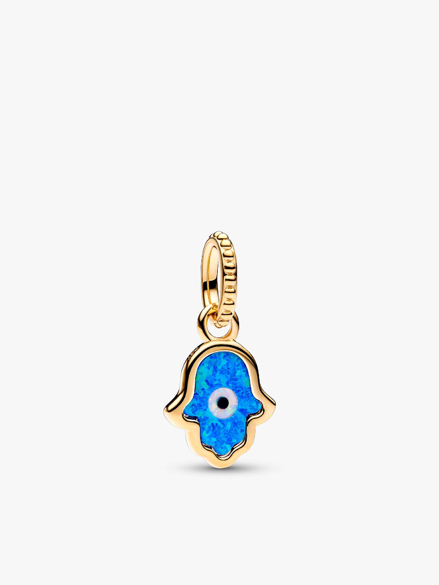 Charm Pendente Mano di Fatima Opale Blu