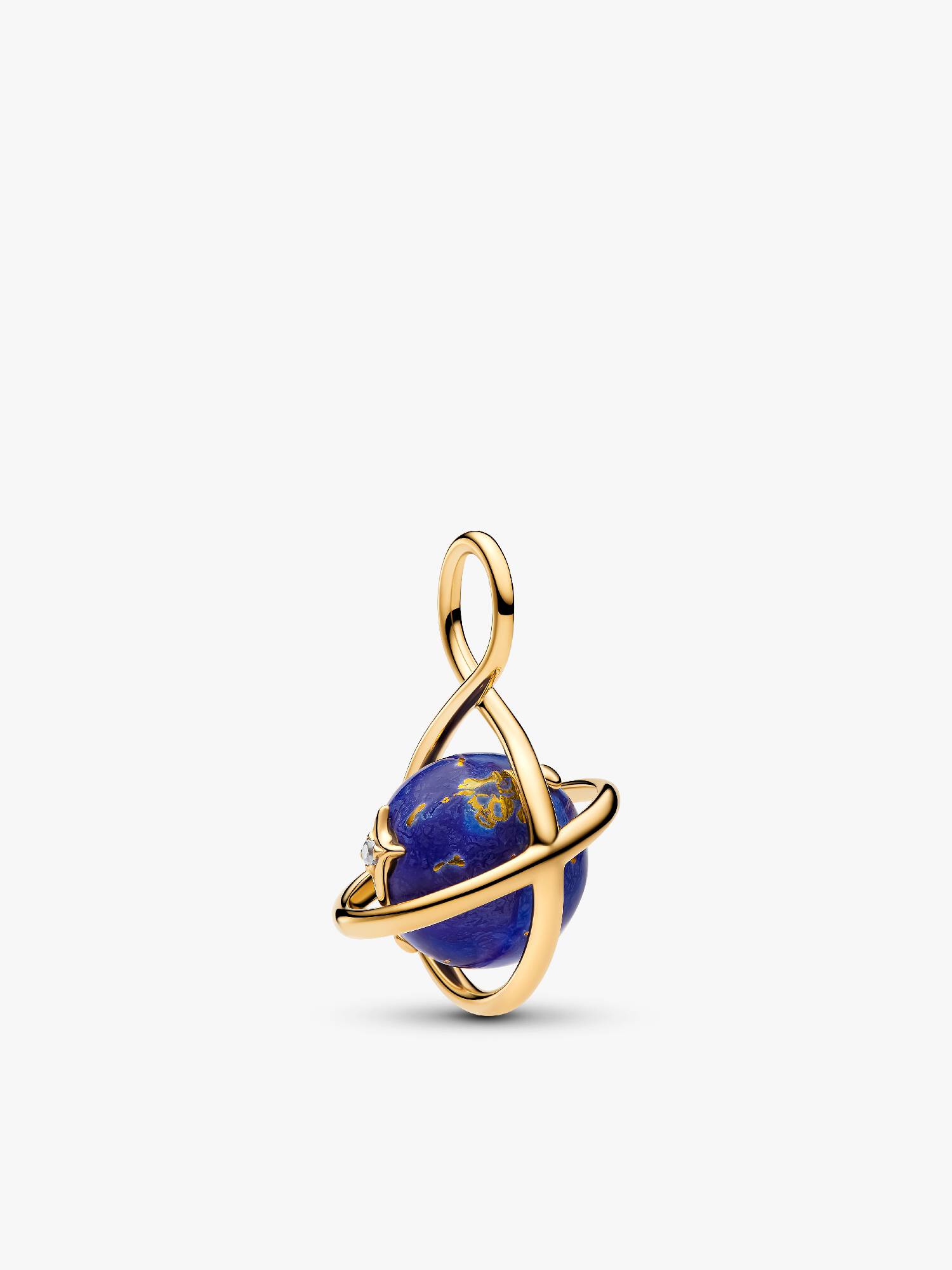 Charm Pendente Pianeta Blu che ruota
