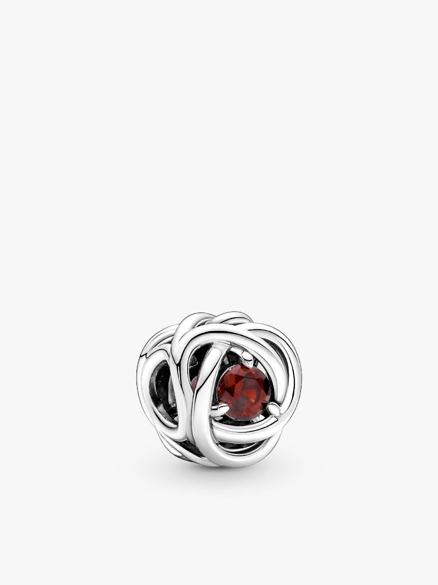 Charm Cerchio Eterno Rosso Scuro Gennaio