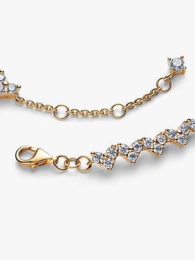 Bracciale Cuori con Tre Pietre