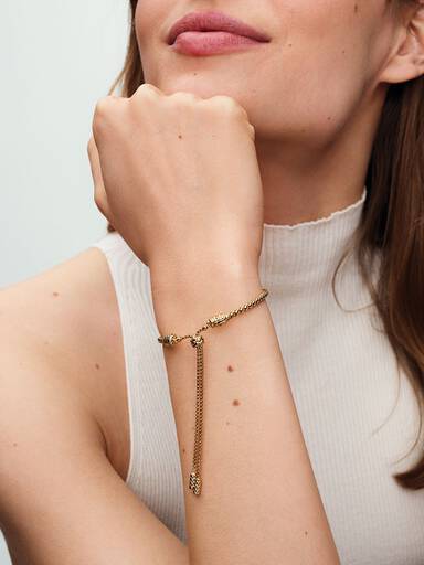 Bracciale Moments Regolabile Maglia Geometrica