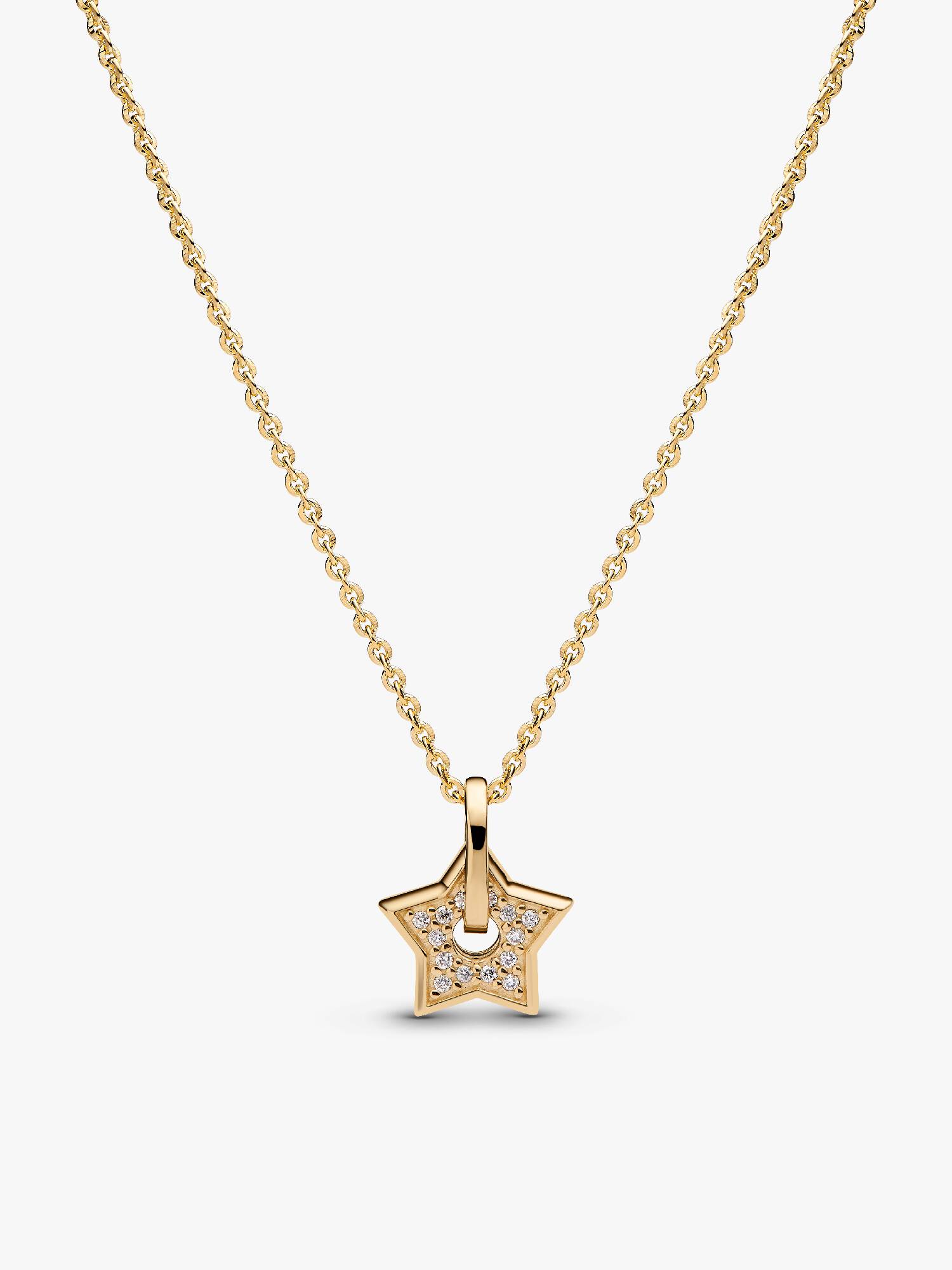 Collana Talisman Stella in oro 14k con pavé di diamanti creati in laboratorio