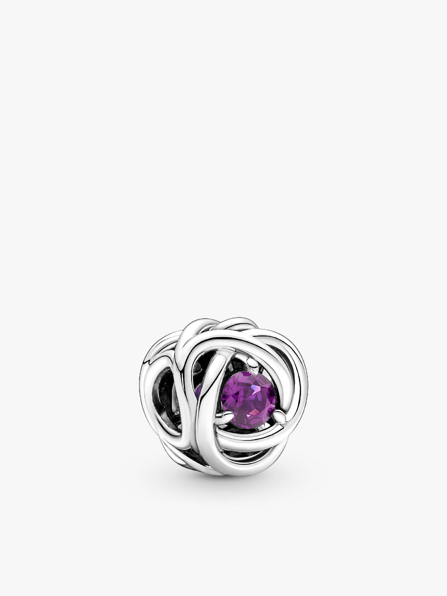 Charm Cerchio Eterno Viola Febbraio