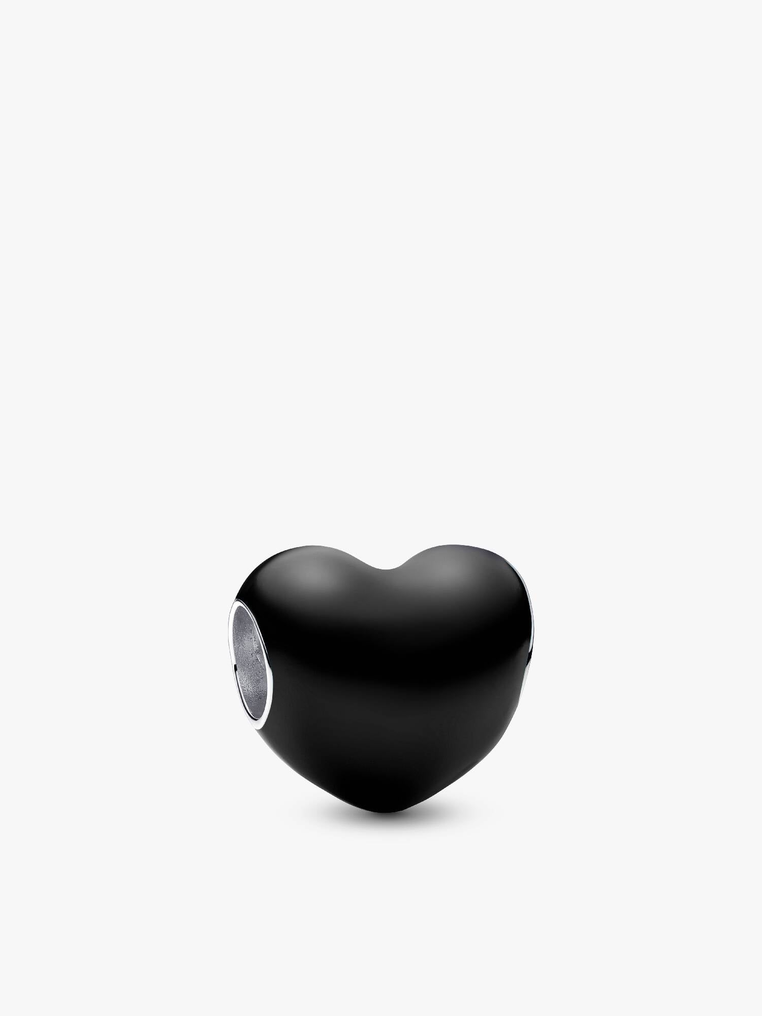 Charm Cuore Metallico Nero