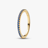 Anello Pavè Fascia Sottile Blu Anello Pavè Fascia Sottile Blu