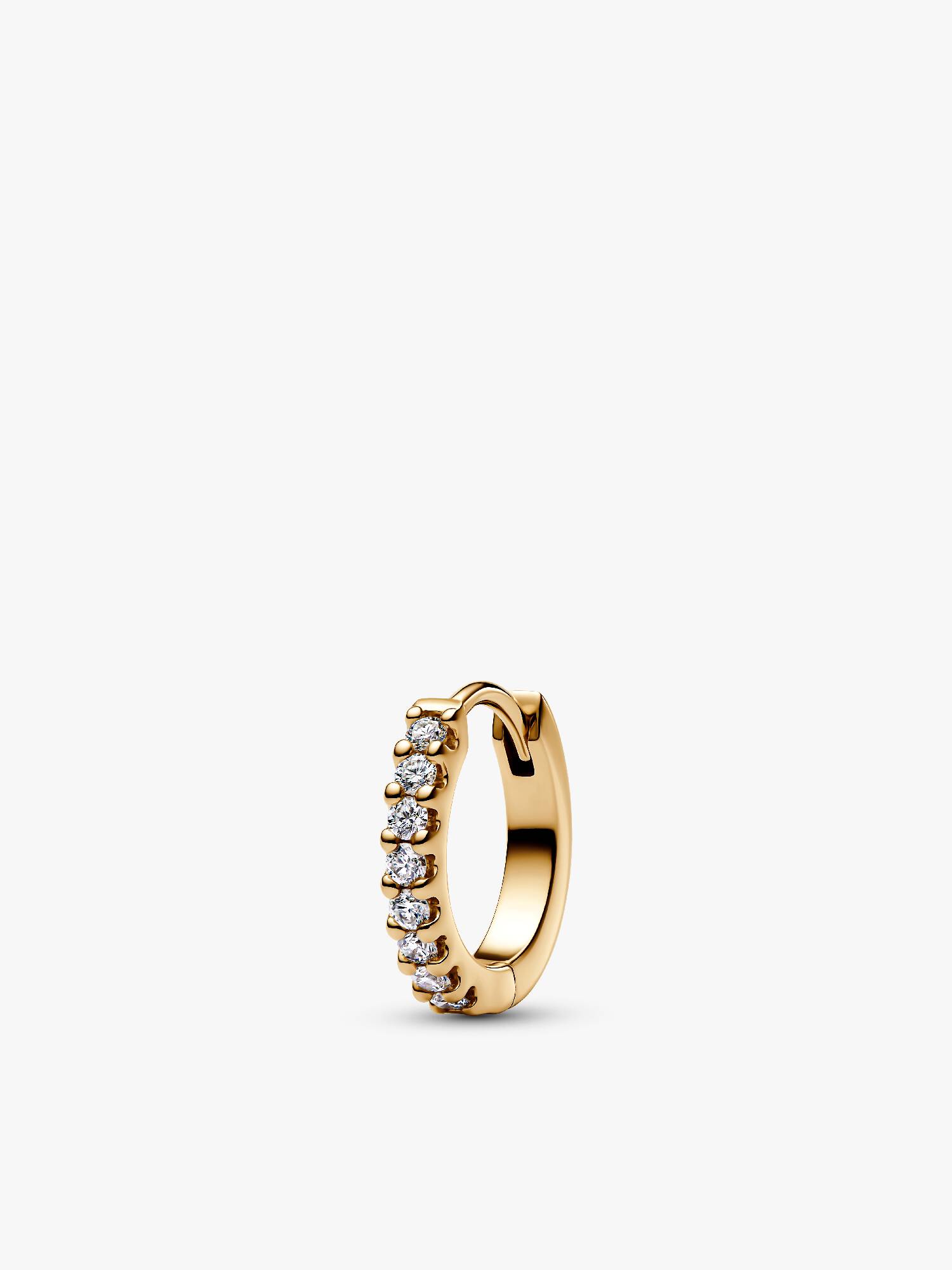 Mono Orecchino Era in oro 14k con pavé di diamanti creati in laboratorio