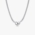 Collana Maglia Geometrica con Chiusura Moschettone a Cuore Collana Maglia Geometrica con Chiusura Moschettone a Cuore
