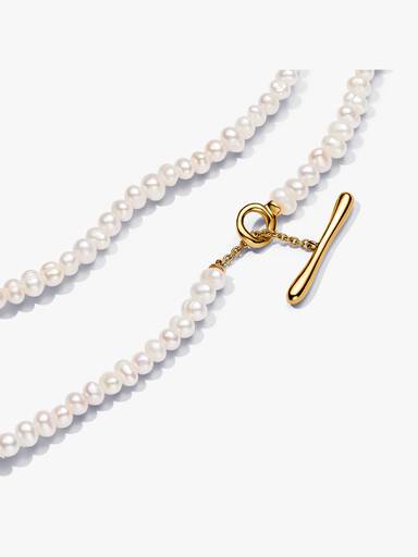 Collana Filo di Perle d'Acqua Dolce Coltivate