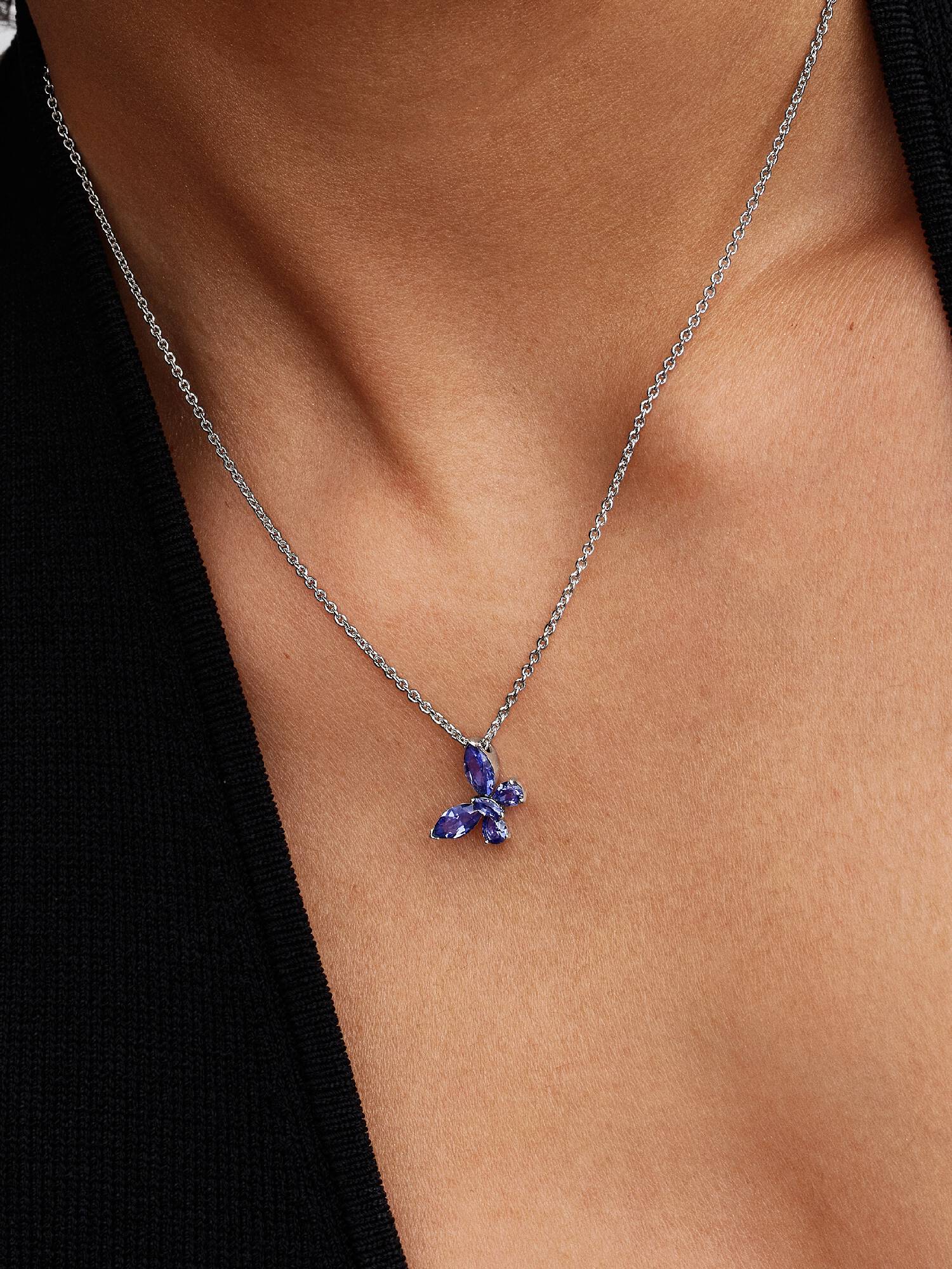 Collana Farfalla Luminosa Blu