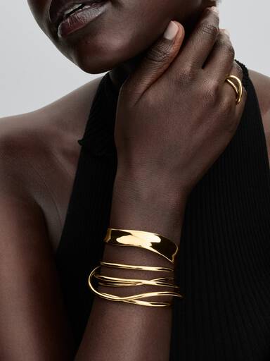 Bracciale Aperto Linee Sinuose