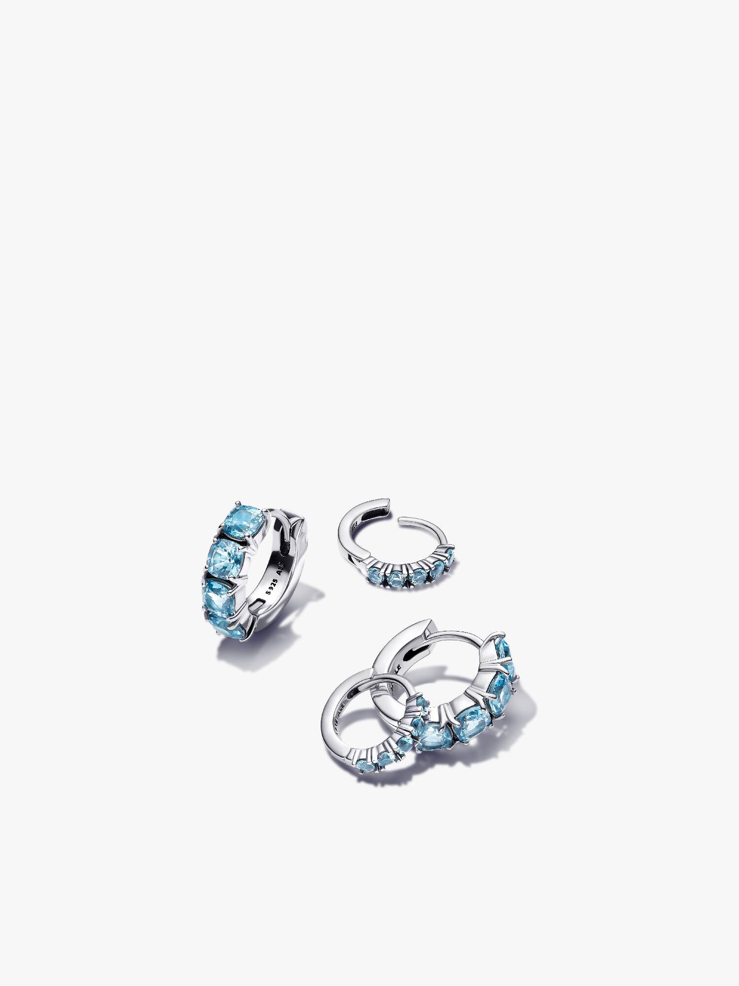 Set Orecchini Cristalli Azzurri