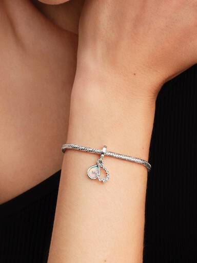 Charm Pendente Doppio Infinito Opalescente