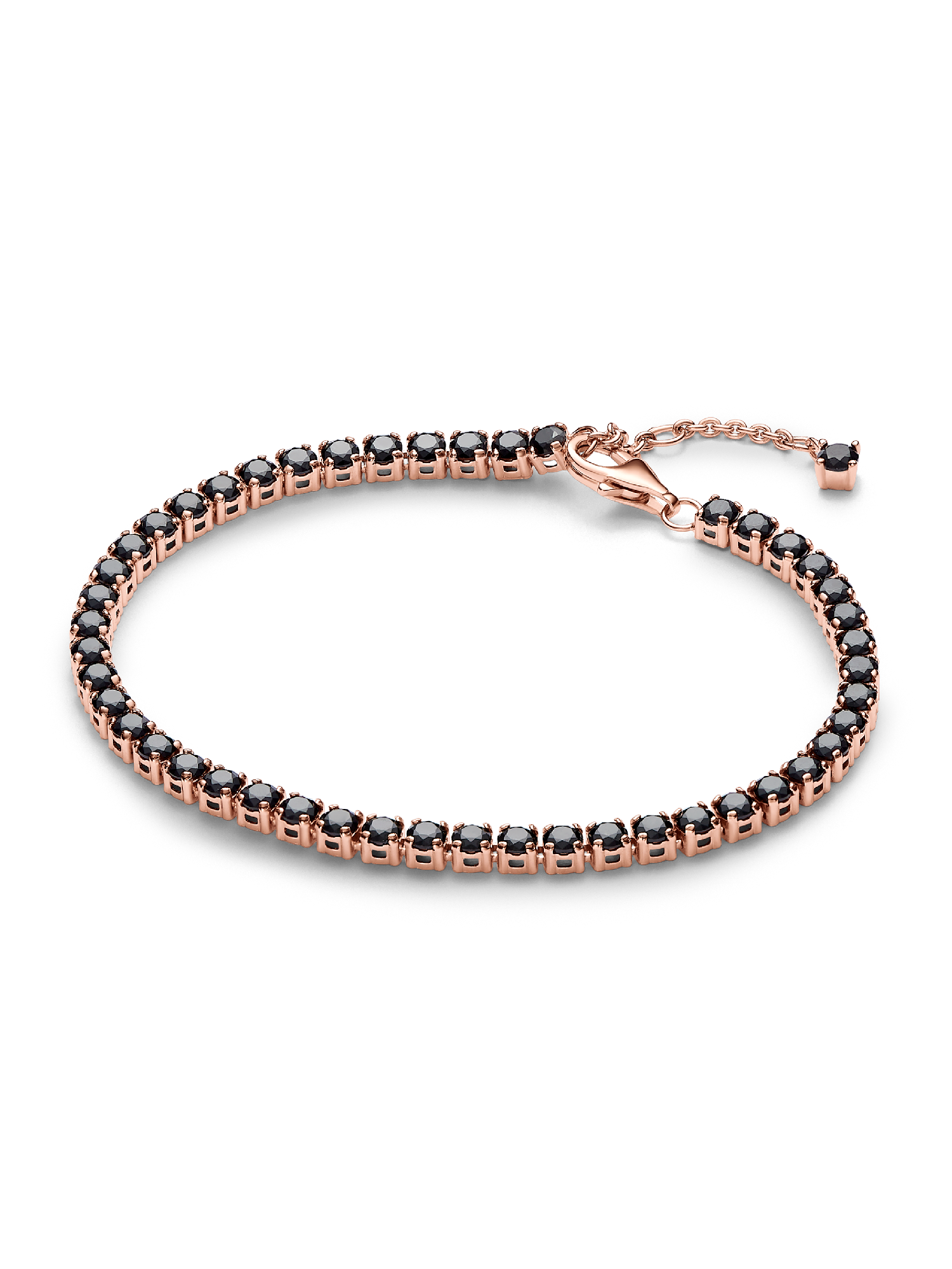 Bracciale Tennis con Pietre Nere