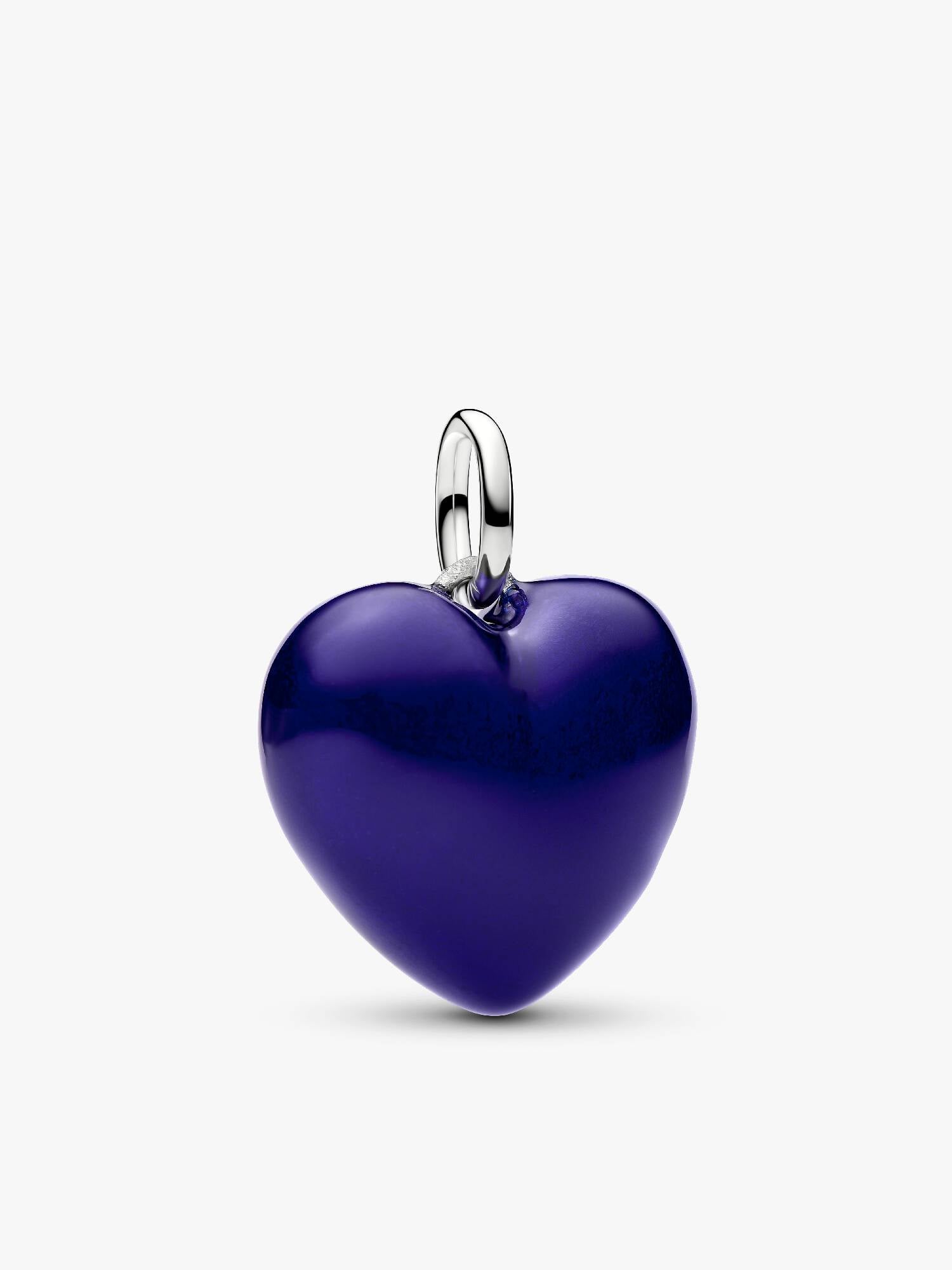 Charm Pendente Cuore Puffy Blu