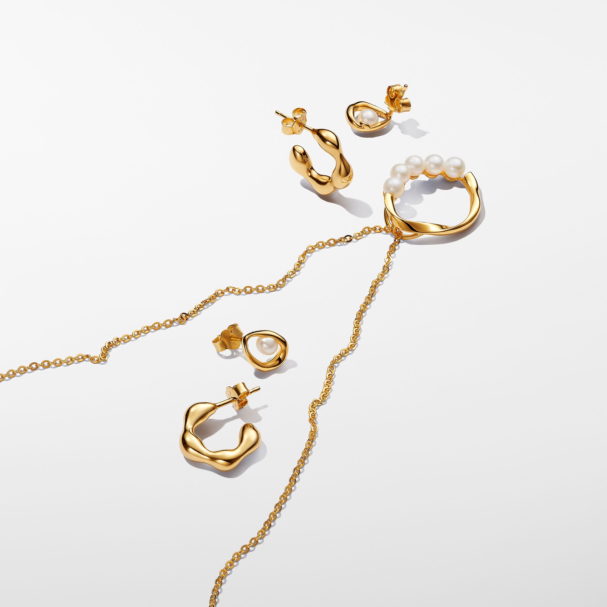 Orecchini Immobird In Argento 925 Con Perla D'acqua Dolce E Zirconi – Diametro 9 Mm