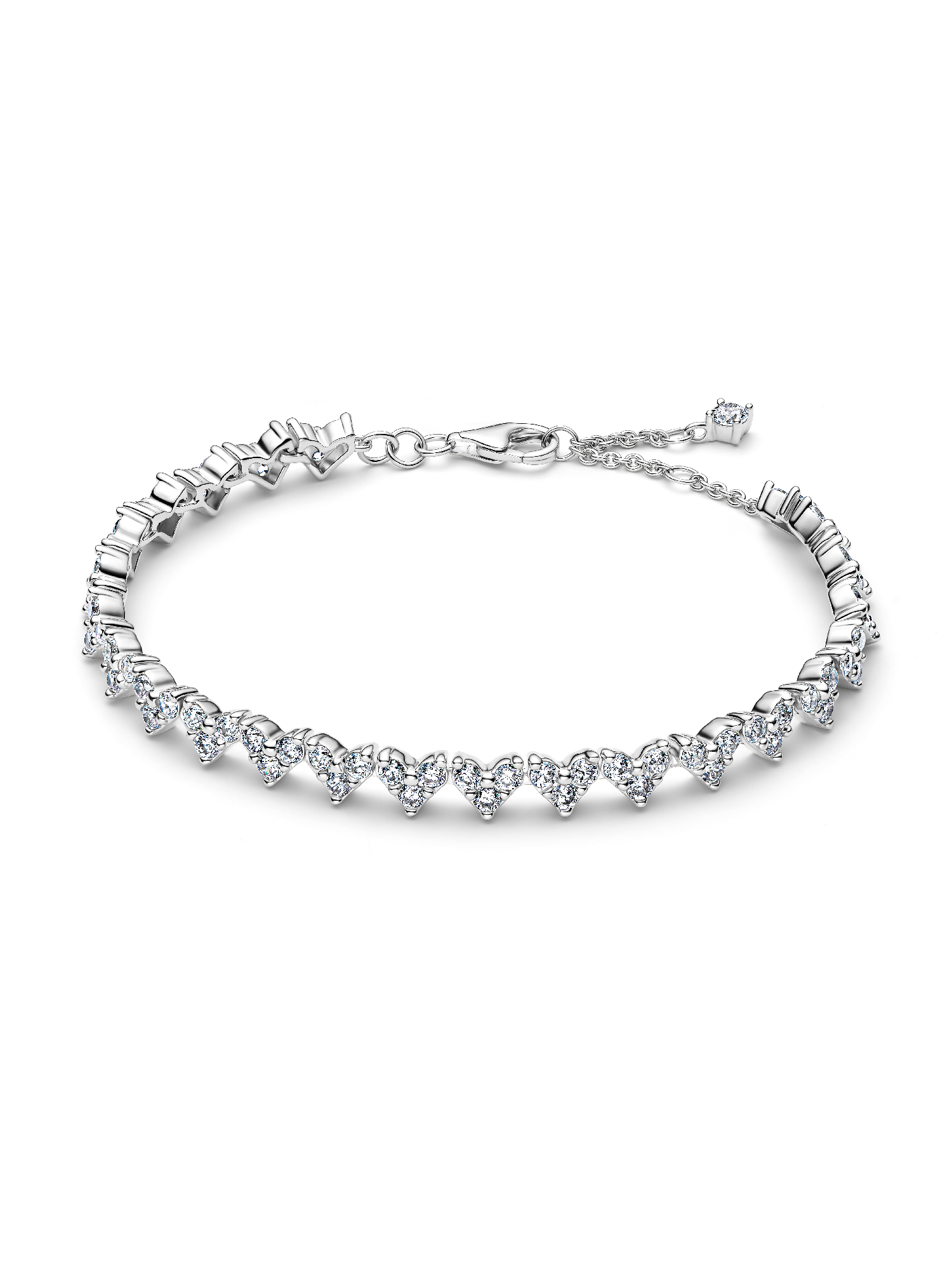 Bracciale Cuori con Tre Pietre