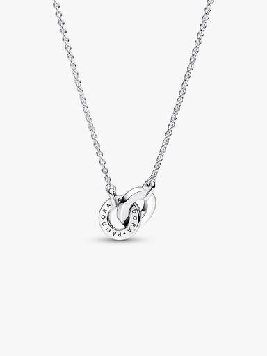 Collana Cerchi Intrecciati Pavè