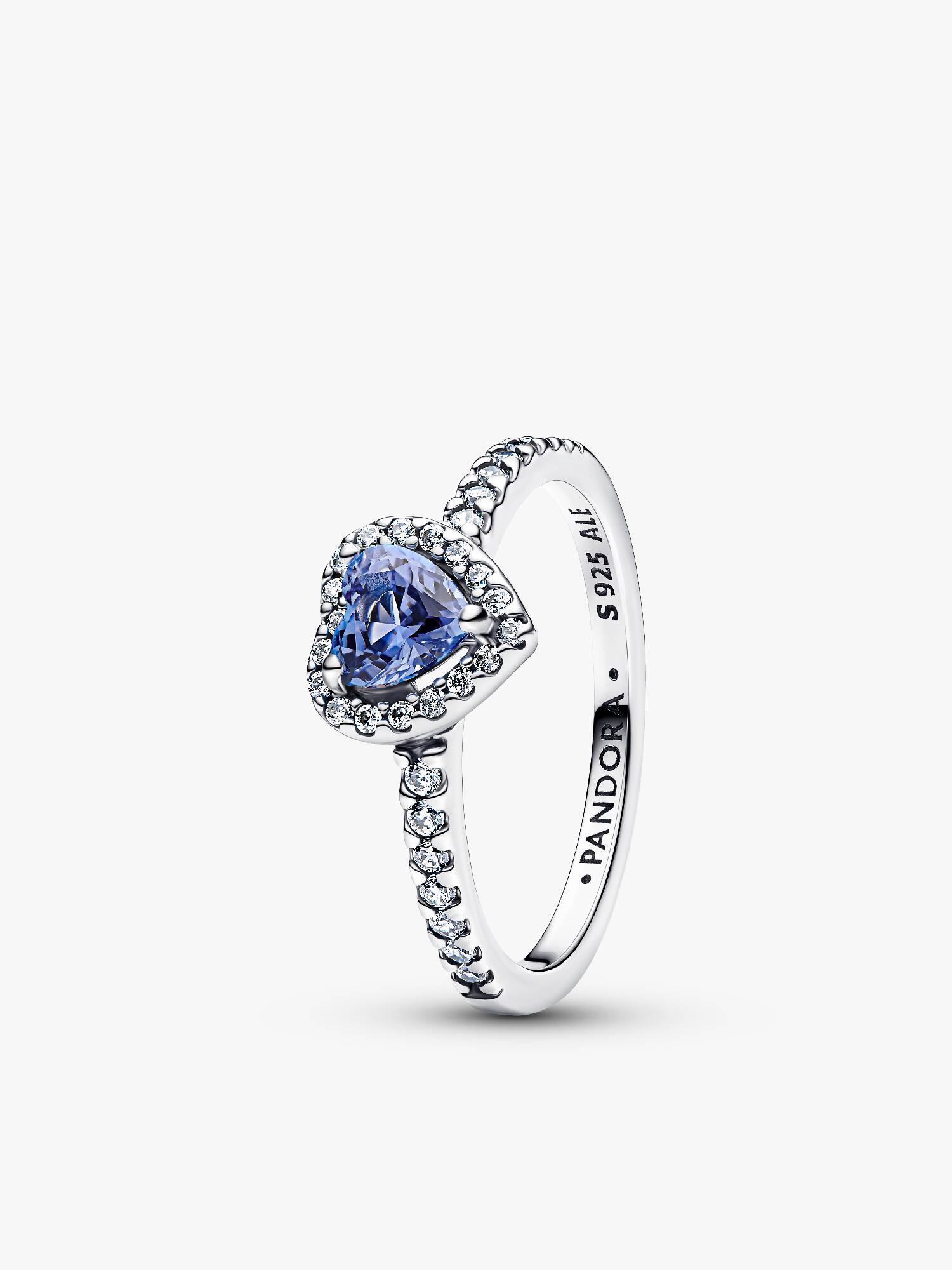 Anello Cuore in Rilievo Blu
