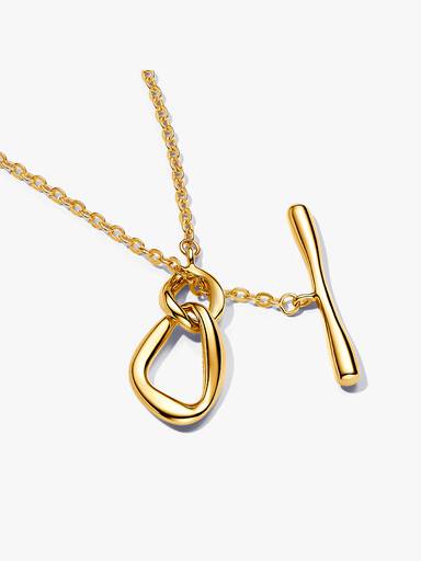 Collana Chiusura a T Linea Sinuosa