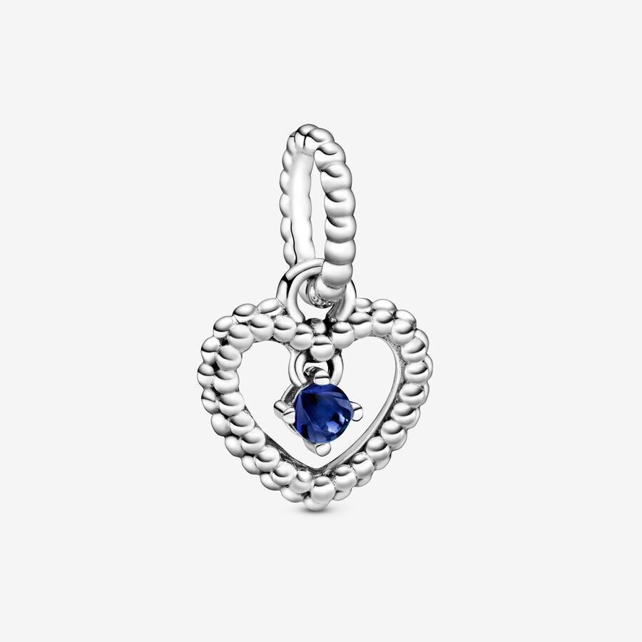 Charm pendente Cuore blu Settembre image number 0