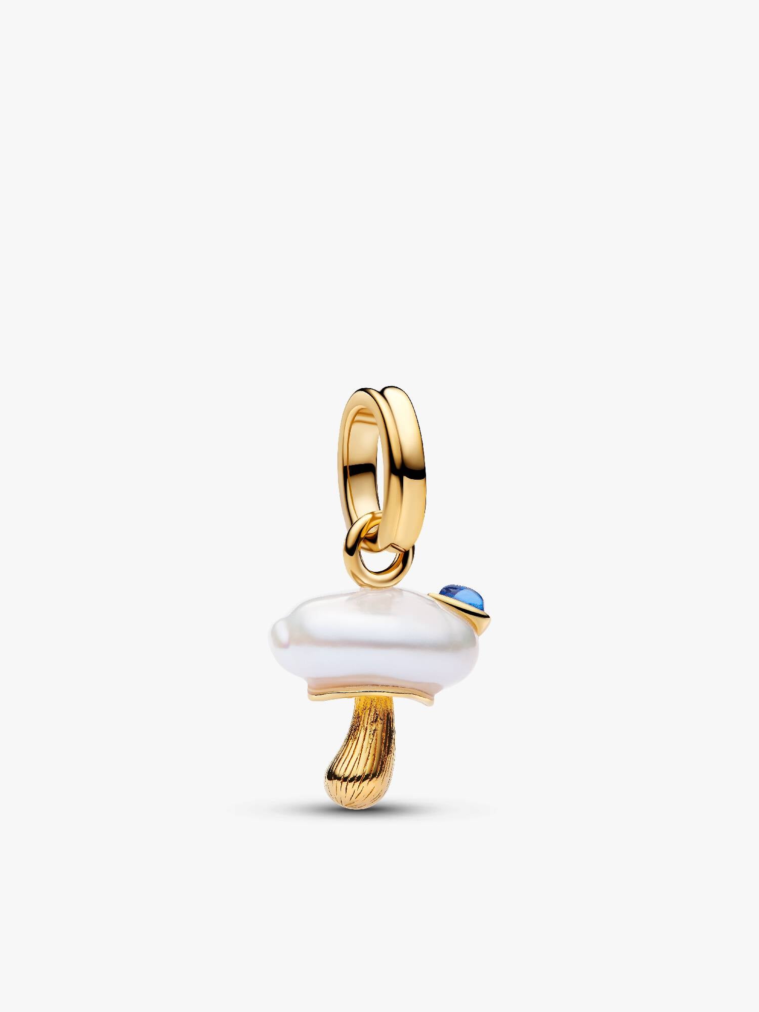 Charm Pendente Fungo con Perla Barocca d’Acqua Dolce Coltivata