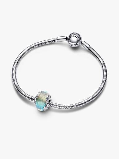 Charm Vetro di Murano Cielo e Piume