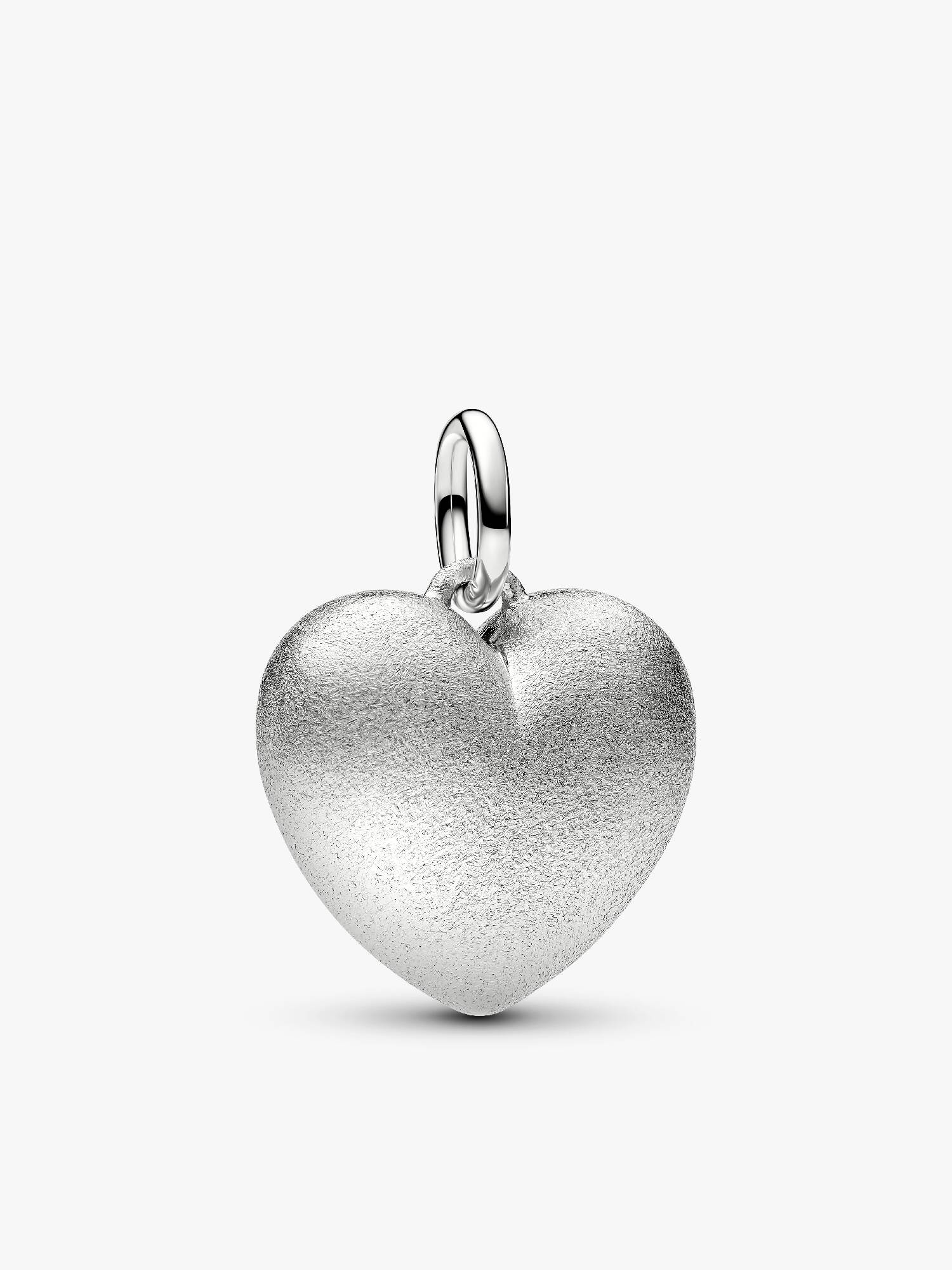 Charm Pendente Cuore Puffy effetto opaco